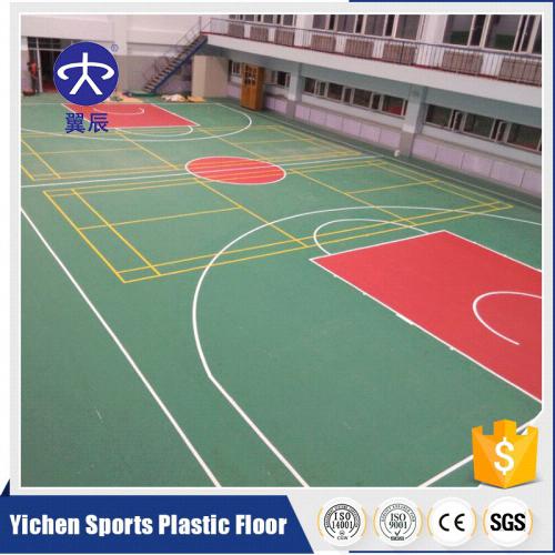 室內籃球場PVC運動地板，籃球場館PVC塑膠地板